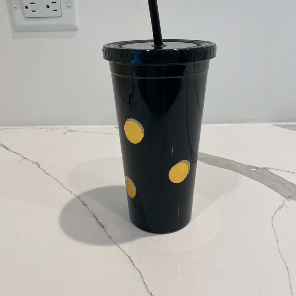 kate spade Black and Gold Dot Tumbler